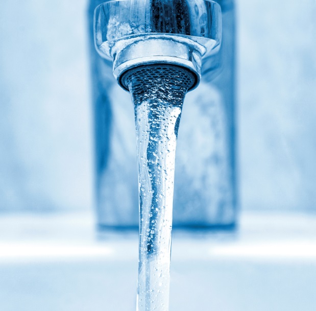 aerated water coming from a tap